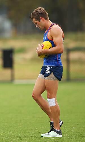 Midfielder Shaun Higgins at training on Wednesday. Picture: Getty Images - ${keywords}